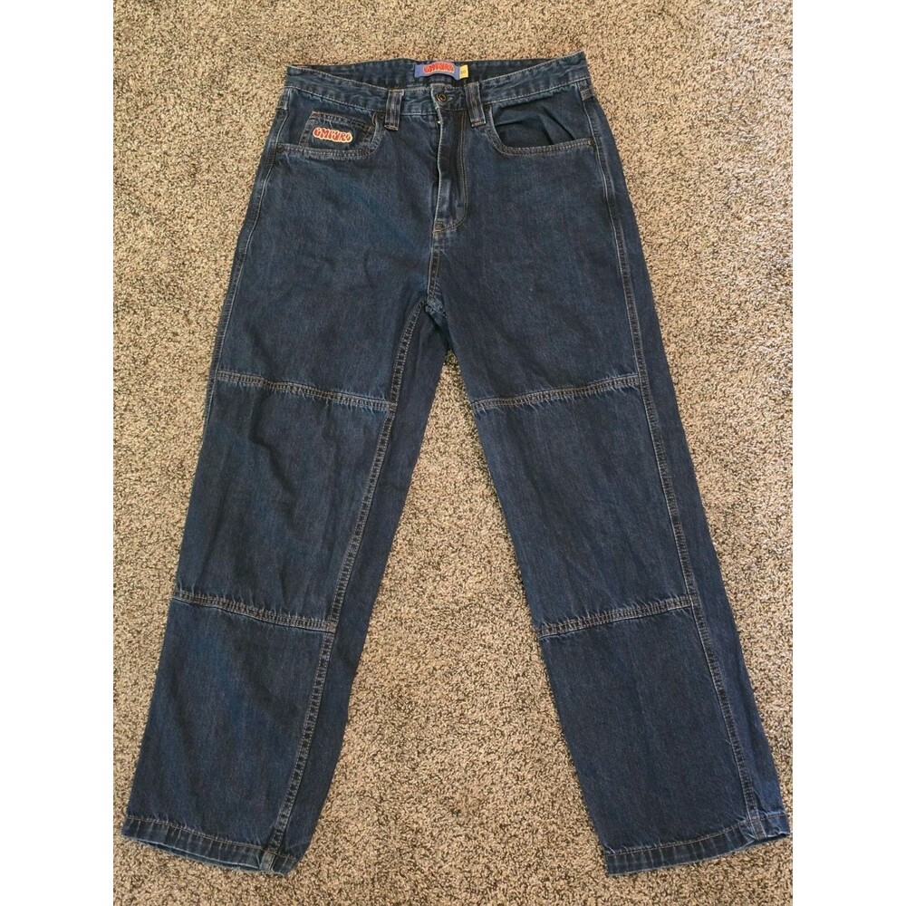 Empyre Jeans Mens Relaxed Blue 5 Pocket Denim Streetwear Skate Y2K 30"x40"